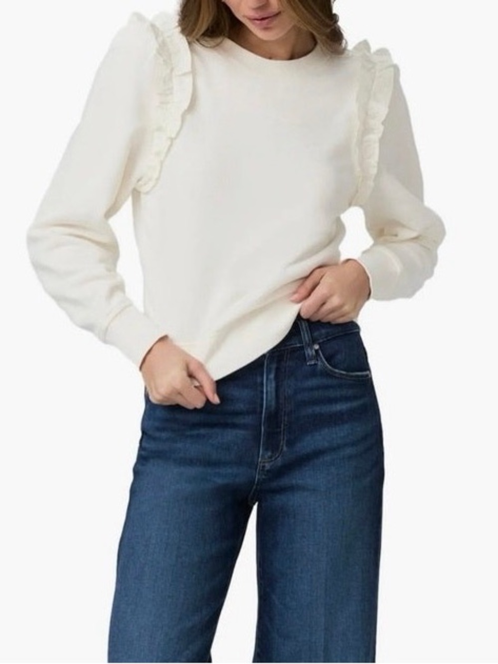 PAIGE Ruffle-Shoulder Sweatshirt - Picture 4 of 16